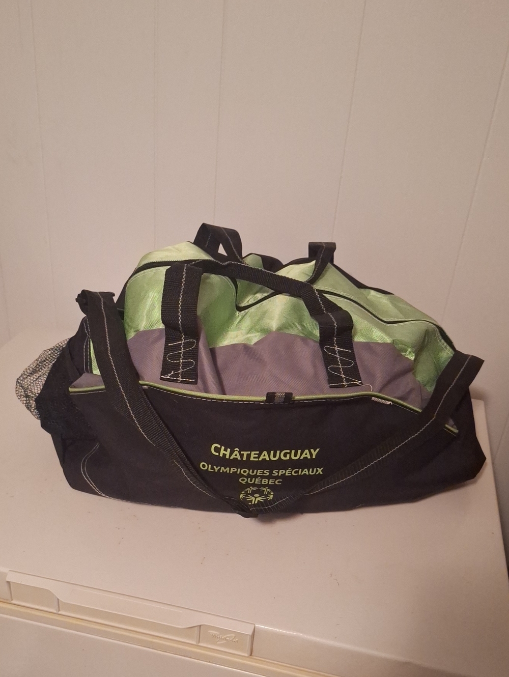 Black & Lime Sports Duffel Bag